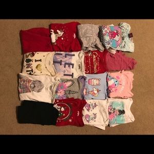Little Girls size 5/6 long sleeve shirts bundle